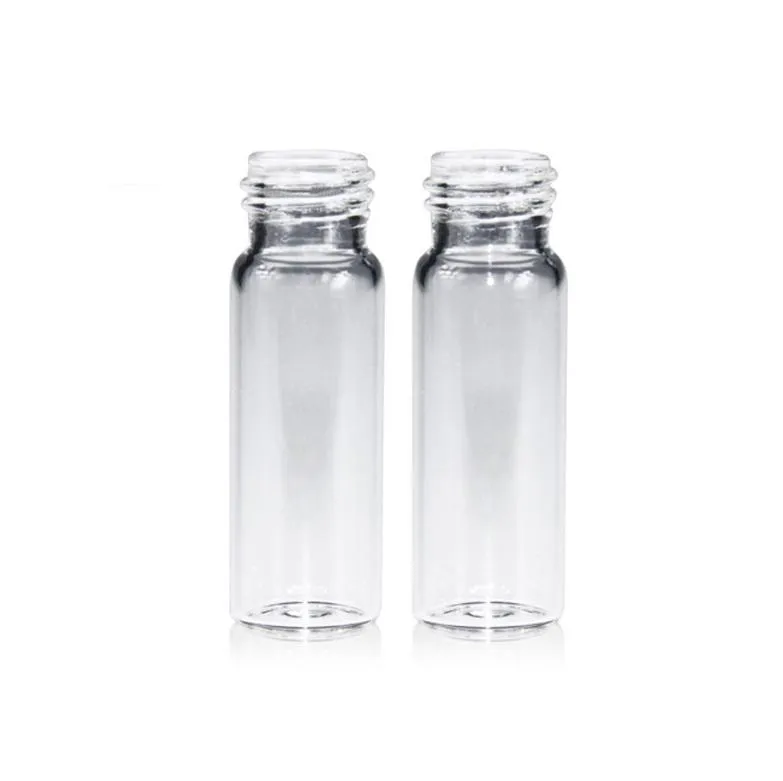 4mL Clear Glass 15x45mm Flat Base 13-425 Screw Thread Vial no Label,Thumbnail 1