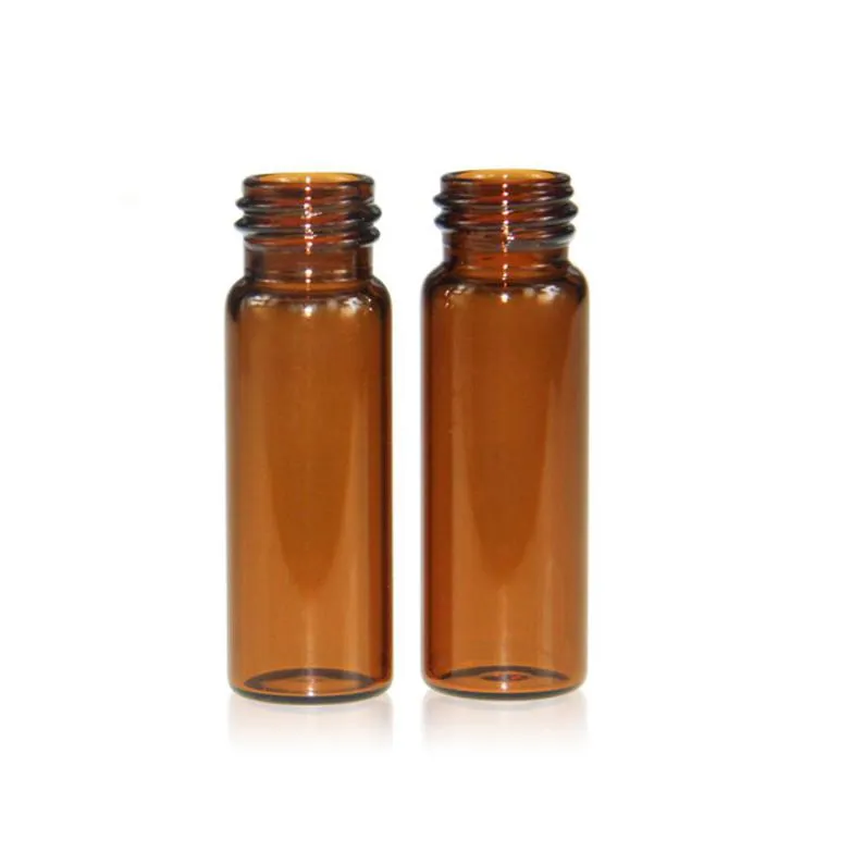4mL Amber Glass 15x45mm Flat Base 13-425 Screw Thread Vial no Label,Thumbnail 1