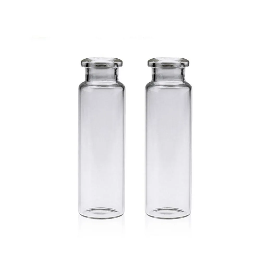 20mL Clear Glass 22.5x75mm Crimp Headspace Vial. 20mm Beveled Edge. Flat Bottom.Thumbnail 1