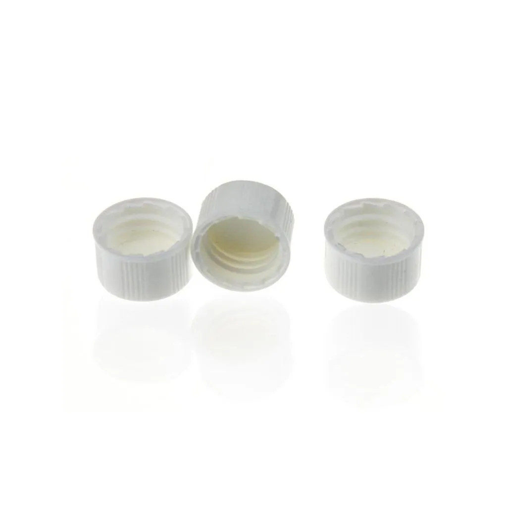 13-425 White Closed PP Top Cap, with White PE Septa 1.0mm Thick. .Thumbnail 1