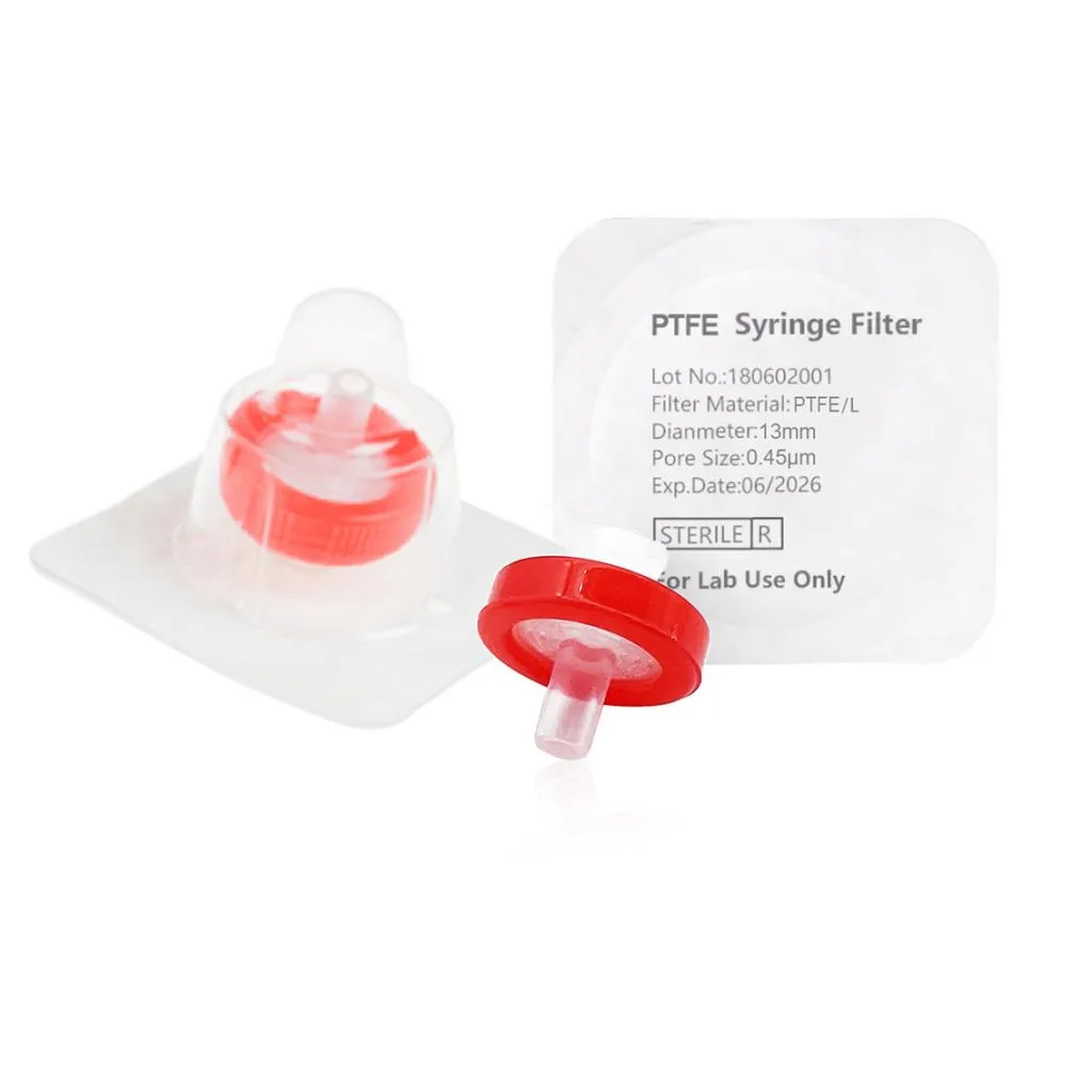 Syringe Filter, Hydrophilic PTFE, Sterile, Dia. 13mm, Pore 0.45µmThumbnail 1