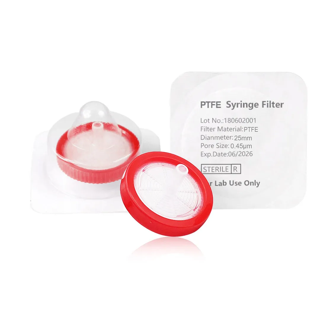 Syringe Filter, Hydrophobic PTFE, Sterile, Dia. 25mm, Pore 0.45µmThumbnail 1