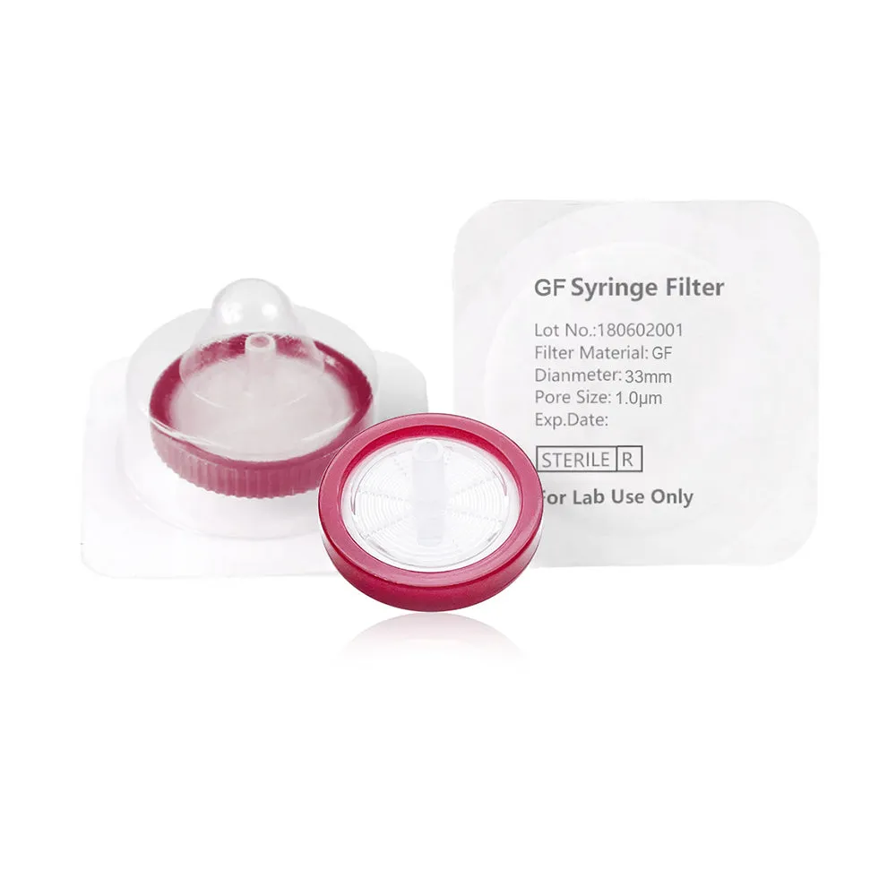 Syringe Filter, GF,  Sterile, Dia. 33mm, Pore 1.0µmThumbnail 1