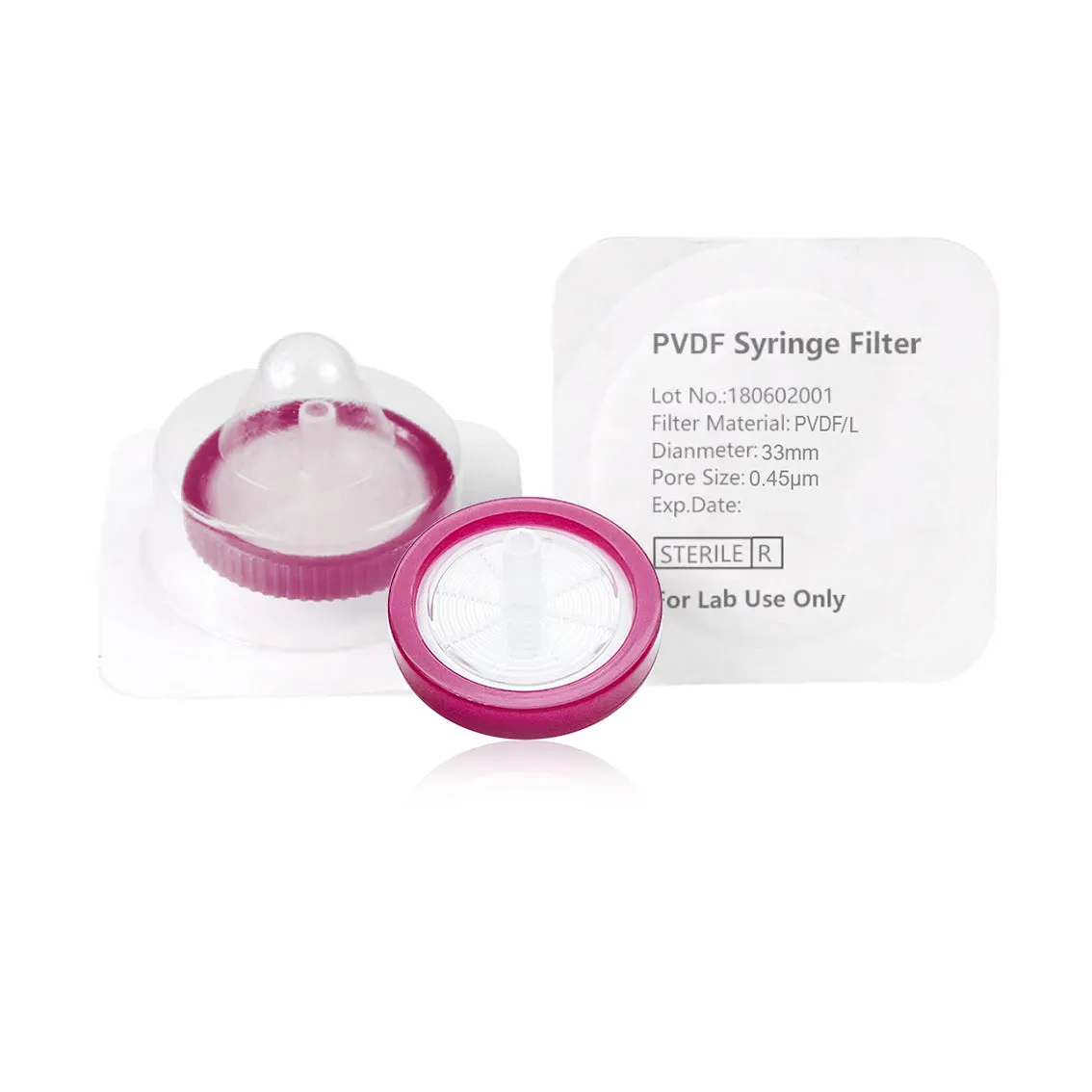 Syringe Filter, Hydrophilic PVDF, Sterile, Dia. 33mm, Pore 0.45µmThumbnail 1